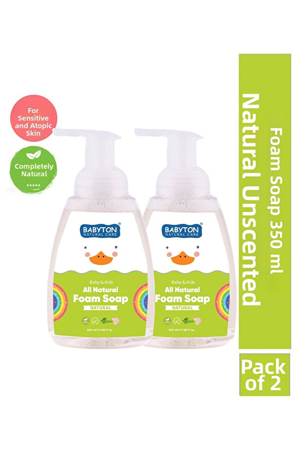 Natural Unscented Foam Soap Set of 2 350 ml