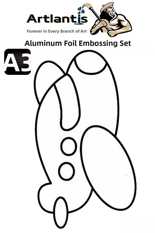 Aluminum Foil Embossing Set A3 30X40 cm 1 Pack Aluminum Foil Set Embossing Set Artistic Hobby E