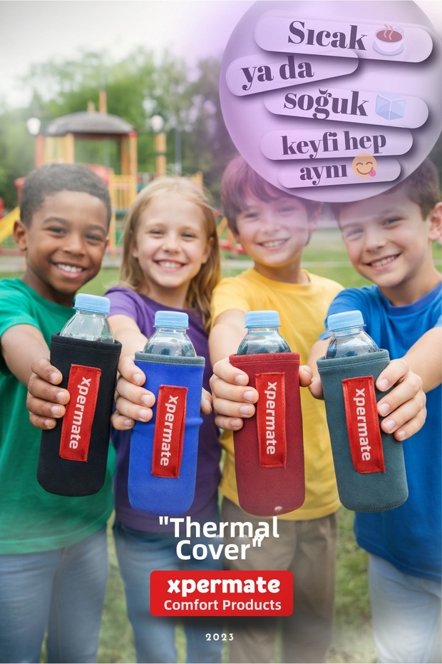 Thermos Cover Neoprene Bottle Cover Thermal Cover for Keeping Hot and Cold with Carrying Strap Red
