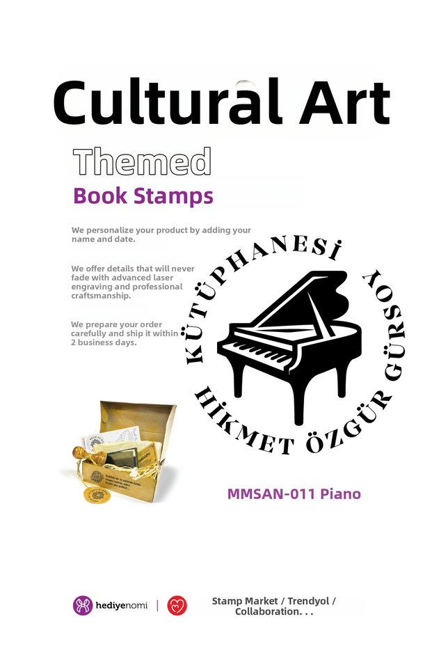 Mühürmarket > Piano Culture Art Book Seal - Ex-Libris - Book Stamp > Mmsan-011