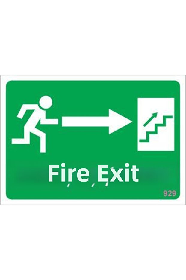 Fire Exit Warning Sign 17,5X25 Code:929 - 1