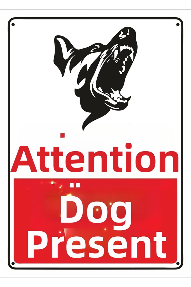 Caution Dog Present 25X35 Cm. Hair Sheet