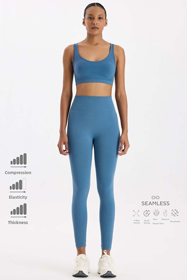 efect modelator Leggings Albastru Cosmos - 1