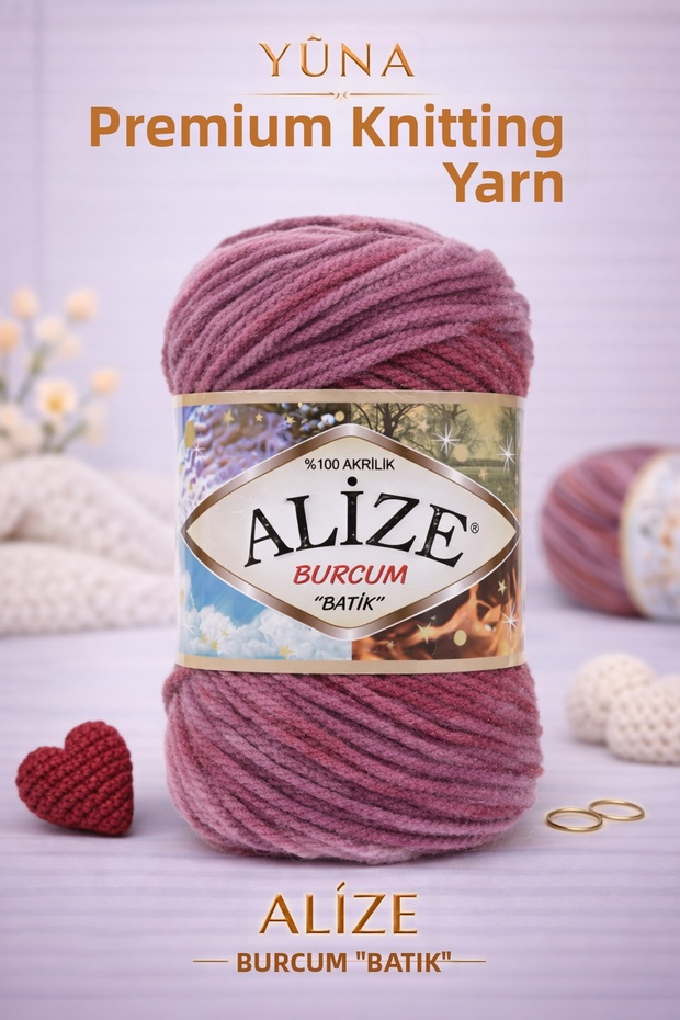 Burcum Batik Knitting Yarn for Babies Scarf Beanie Ba Blanket Rgü Yarn 1895