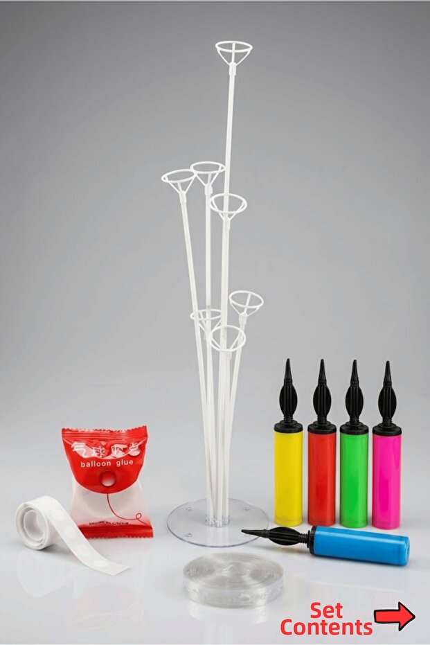 Balloon Stand Set 7-Piece Stand Balloon Pump Balloon Chain Balloon Tape Party Set Party Organization
