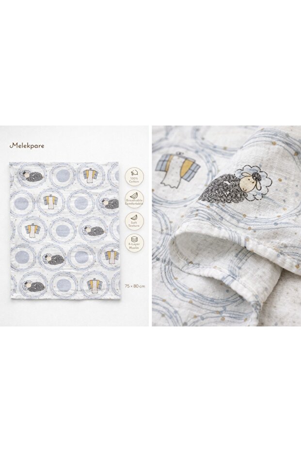100% Organic Cotton Muslin Blanket Multi-Purpose Cover 75/80