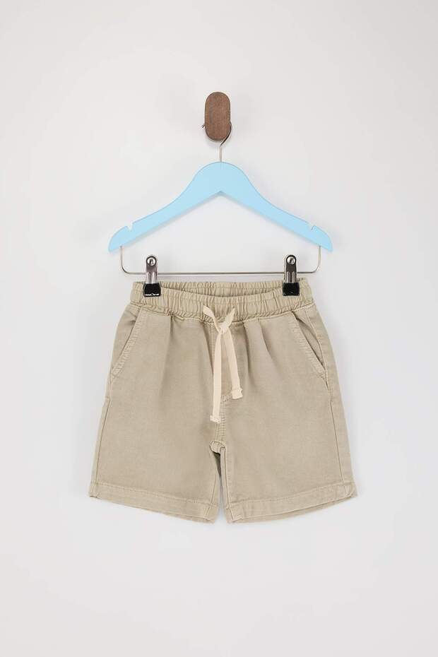 Taş Beli Lastikli Erkek Çocuk Düz Denim Şort & Bermuda TKDSS26SR00016 - 4