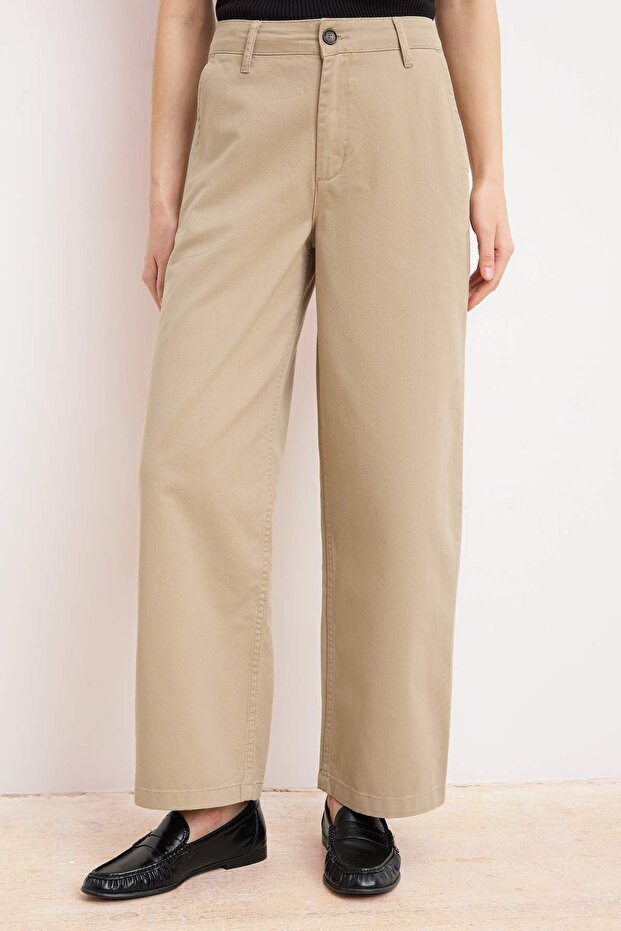 Bej Normal Bel Barrel Jeans TWOAW26JE00198 - 3