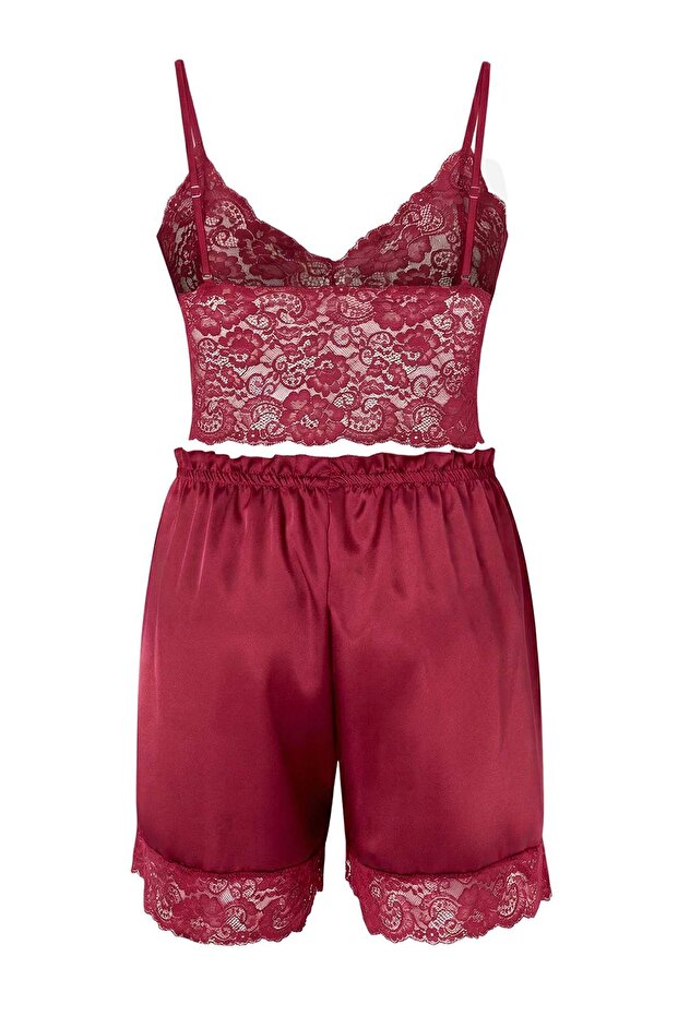 Bordo Saten 3'lü Çeyiz Seti TBBSS26AI00069 - 9