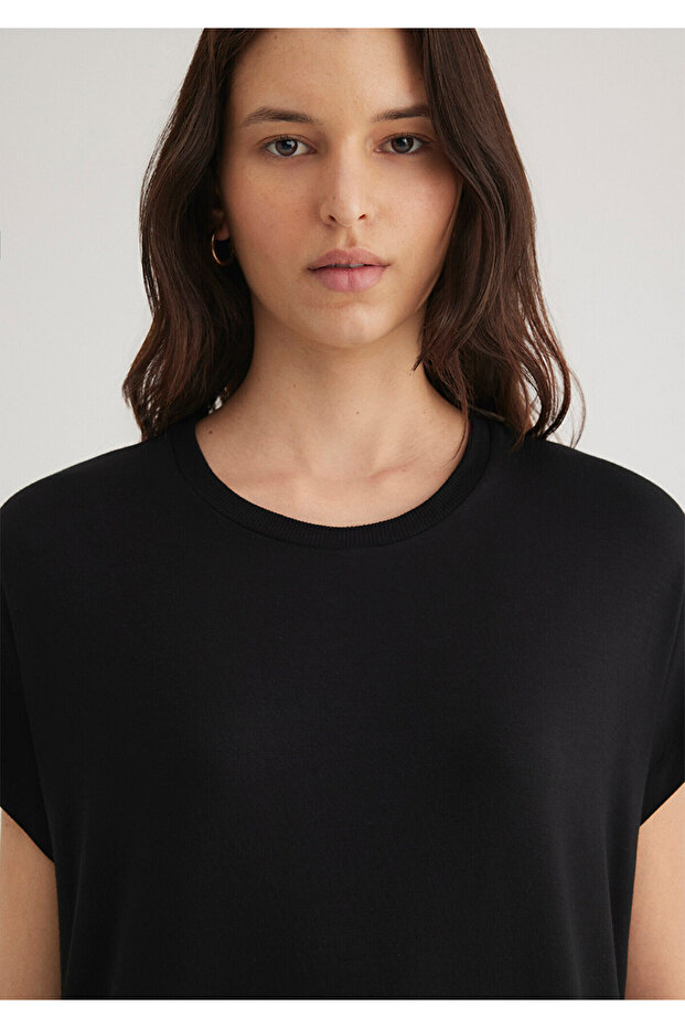 Μαύρο μπλουζάκι Basic Off Shoulder - Regular Fit1611649-900 - 6