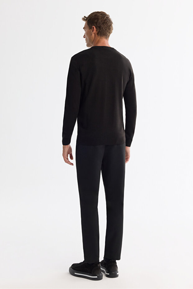 Erkek Siyah Dokulu Basic Kazak E005109 - 5