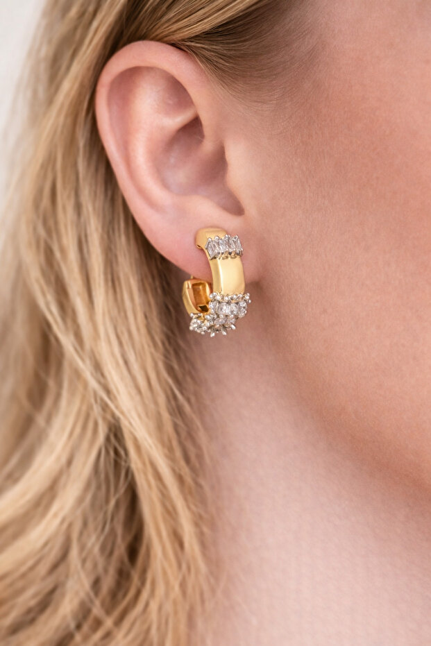 Taşlı Mini Küpe - 2