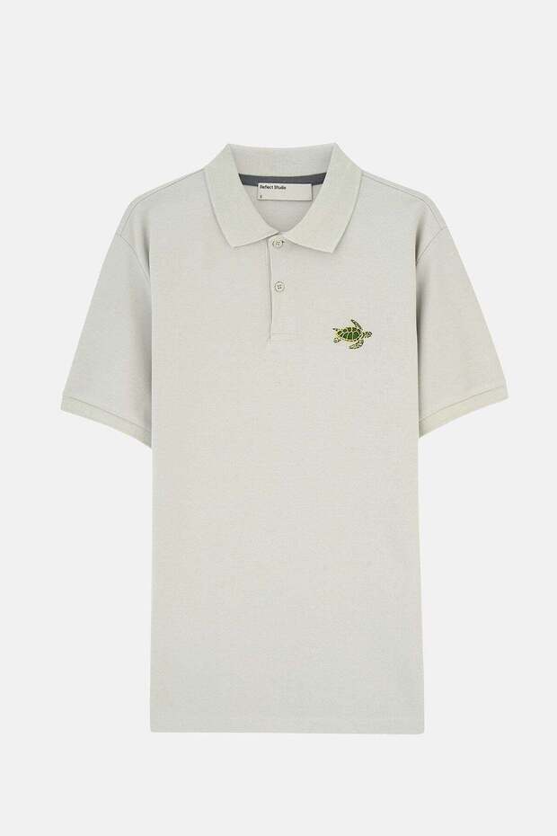 Caretta Polo Neck T-Shirt - Gray