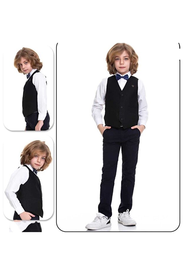 Boy 23 April 29 October 10 November Graduation Special Day Shirt and Bow Tie Suit