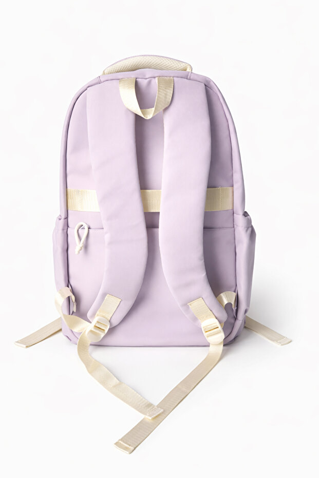 حقيبة ظهر مدرسية بتفاصيل أذن رمادية - 2