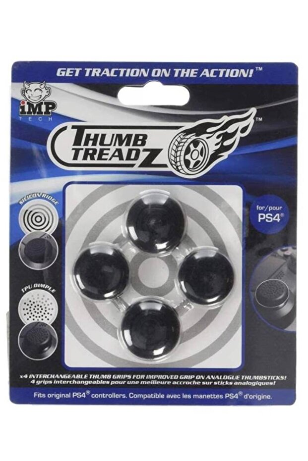 Trigger Treadz Protectie butoane (4 Pack) Negru PS4 - 1