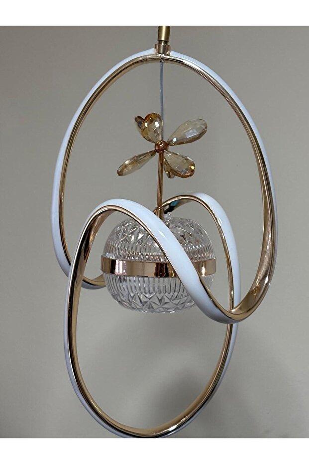 OSRA 3RENK KRİSTAL TEKTOP SARKIT AVİZE GOLD - 3