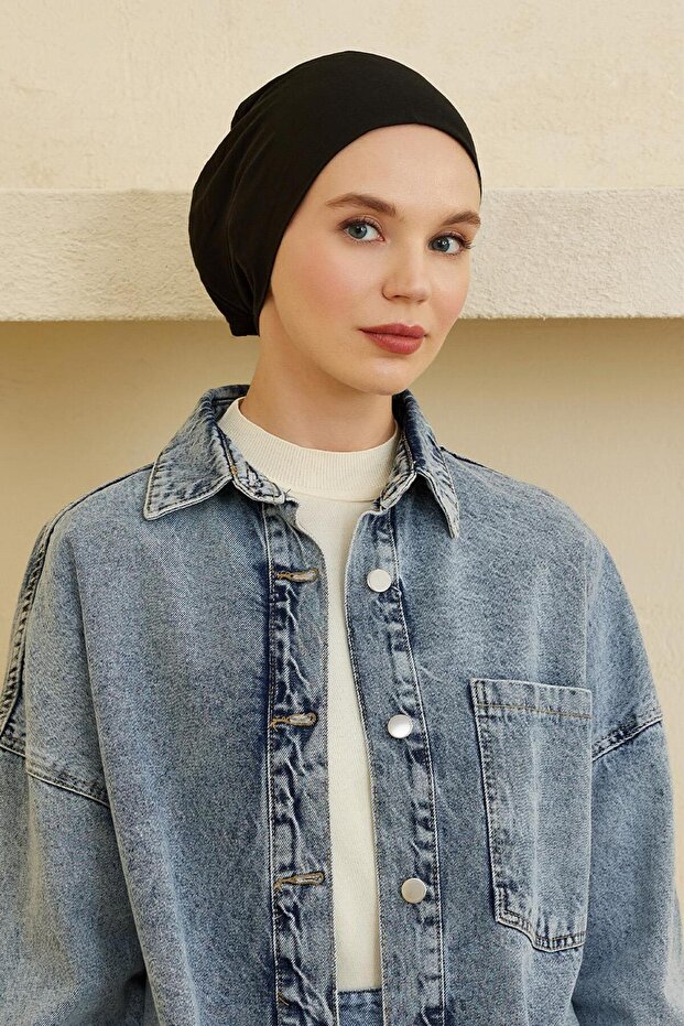 İç Başörtüsü Aksesuar Siyah - 1