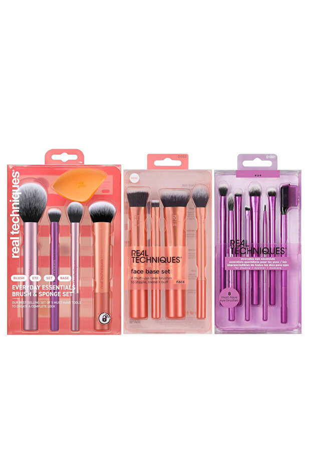 مجموعة فرش مكياج أساسية للاستخدام اليومي، لتحسين مظهر العين، ومنح قاعدة مكياج مثالية، 17 قطعة - 1