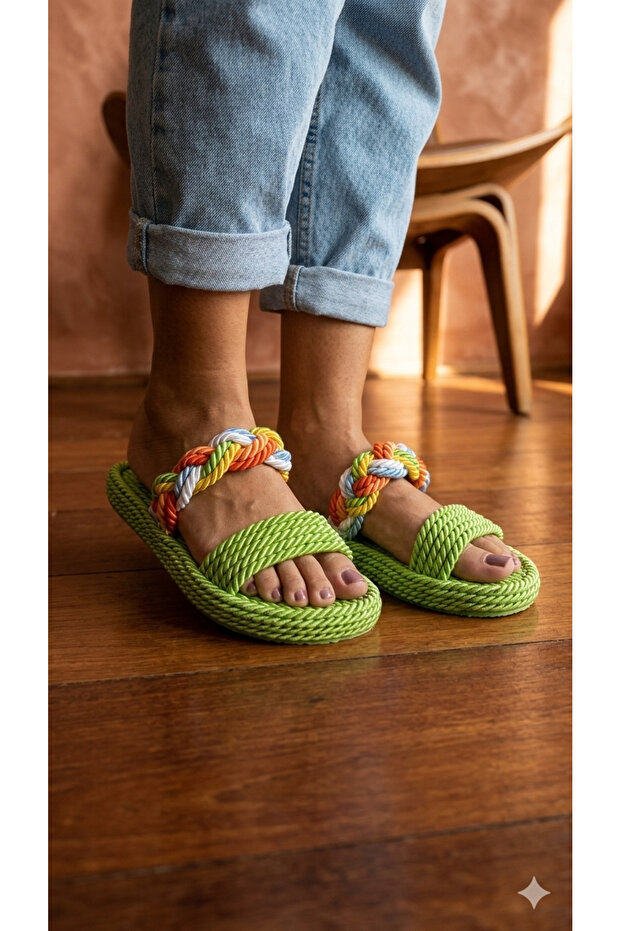 النعال مضفر - 1