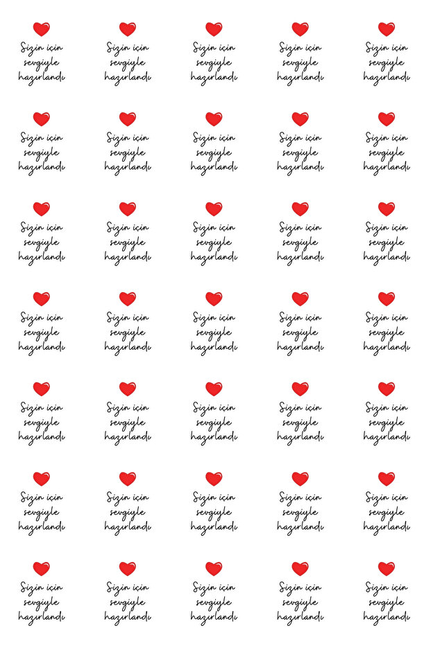 Bimotif Paketlemeye özel 35 adet sticker, Sizin için sevgiyle hazırlandı