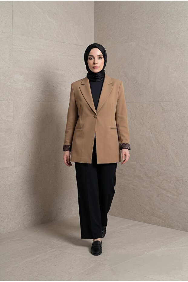 TABA ETNİK DESEN BLAZER CEKET