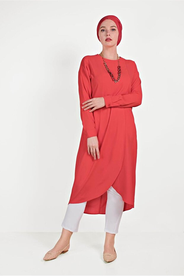 Asymetric Cut Zip Tunic 40470