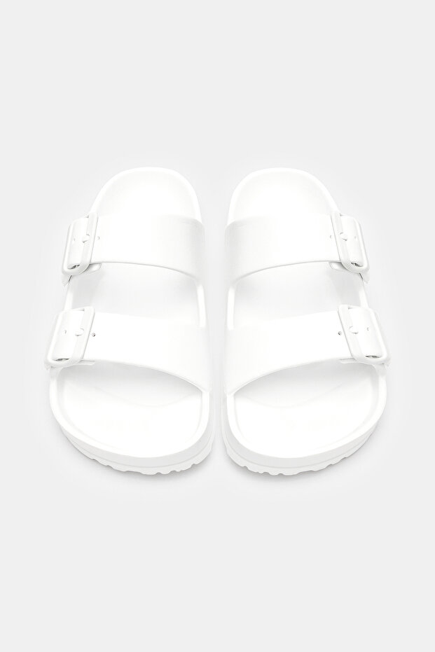 Papuci albi Plassy - 1