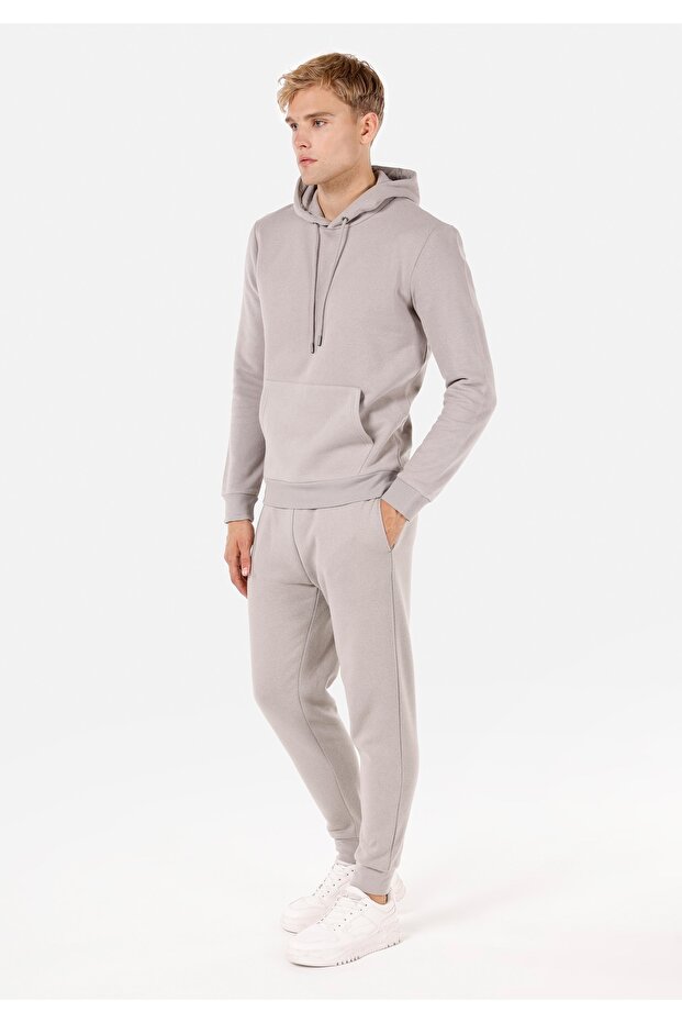 Regular Fit Örme Erkek Taş Sweatshirt - 3