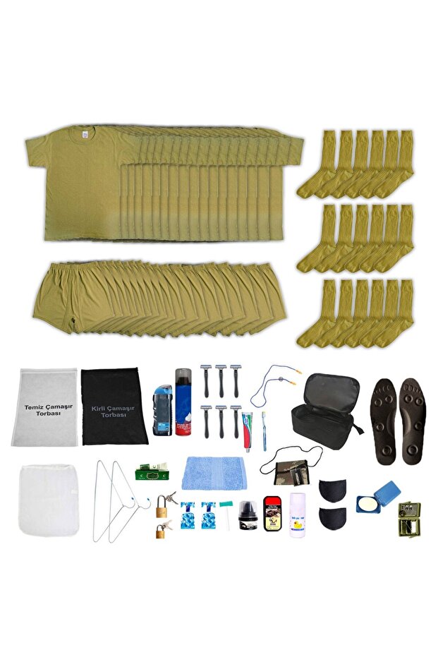 18-Piece Recommended Soldier Pack - Military Boot Lock Underwear