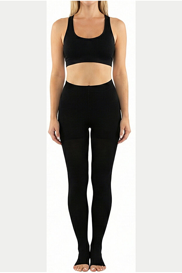 Vizor CCL2 KİLOTLU SİYAH ÇORABI (BURNU AÇIK) CODE 5304-A - 7