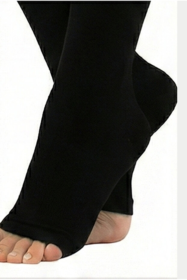 Vizor CCL2 KİLOTLU SİYAH ÇORABI (BURNU AÇIK) CODE 5304-A - 8