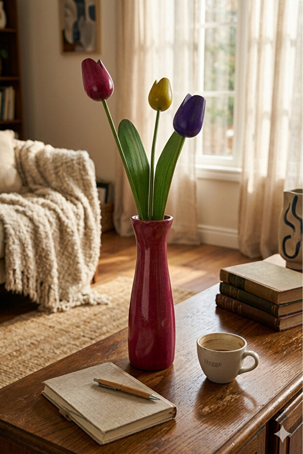 Kayın Ahşap Lale - 2