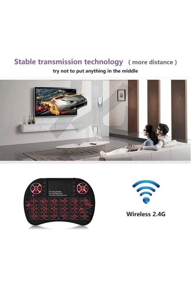 Mini Keyboard Backlit Bluetooth Çok Fonksiyonlu Klavye - 3