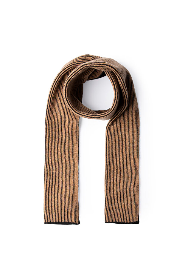 Woolen Patterned Scarf & Beanie & Gloves Set - 2
