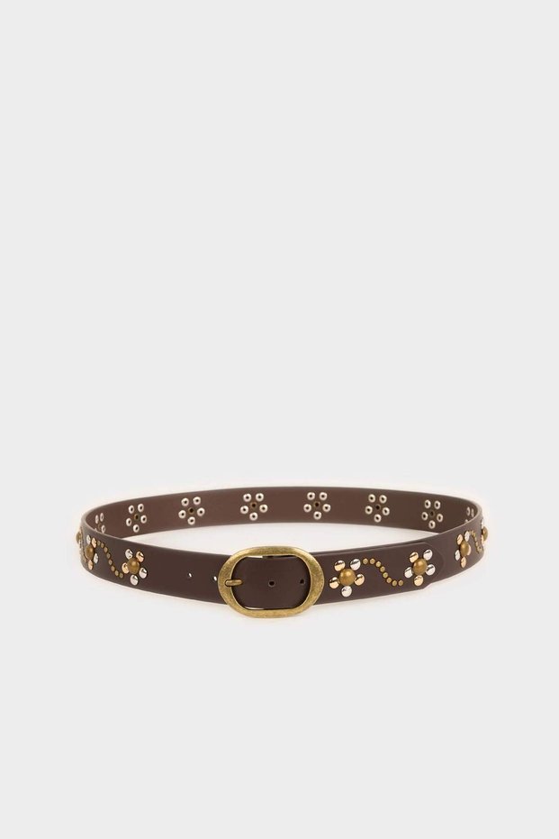Women's Oval Buckle Faux Leather Daily Belt G7900Axns