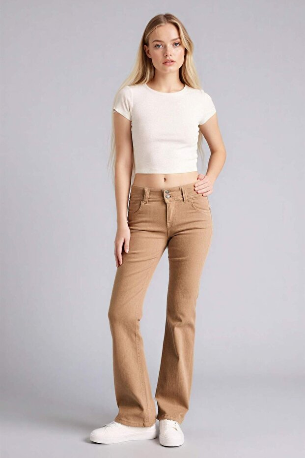 Normal Waist Standard Size Gabardine Trousers G9496Ax26Sp