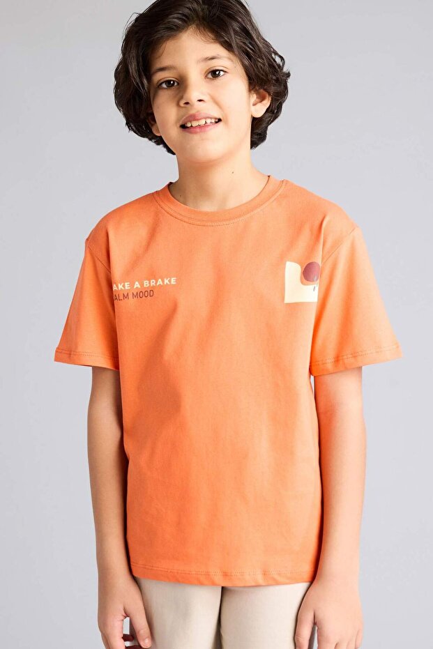 100% Cotton Printed T-Shirt for Boys H4402A826Sm
