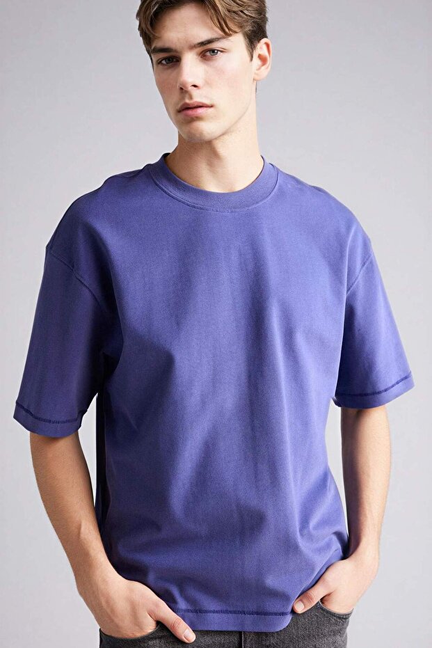 100% Cotton Boxy Fit T-Shirt F8666Ax26Sp