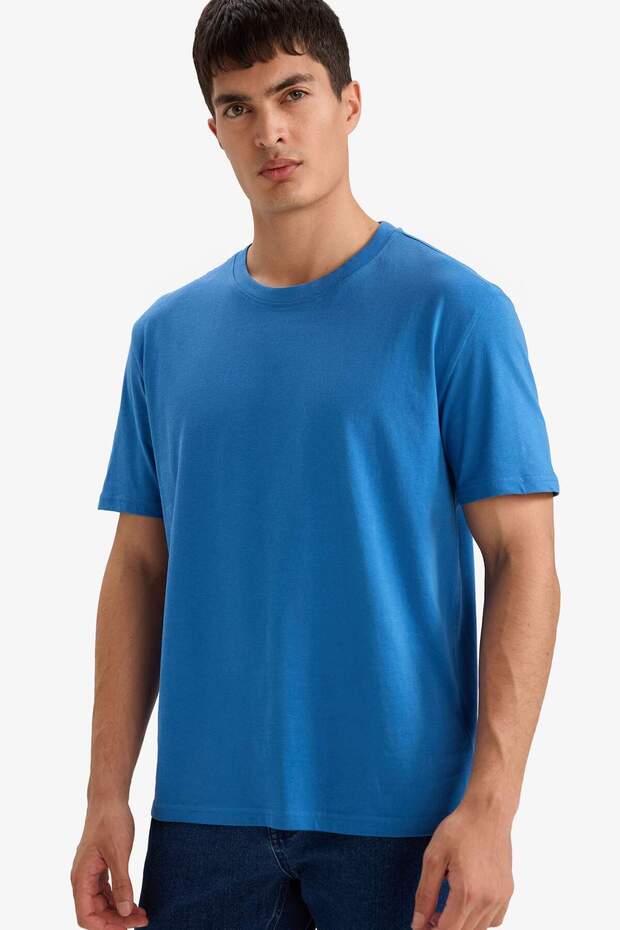 تي شيرت أساسي مصنوع من القطن بنسبة 100% V7699AZ26SP - 1