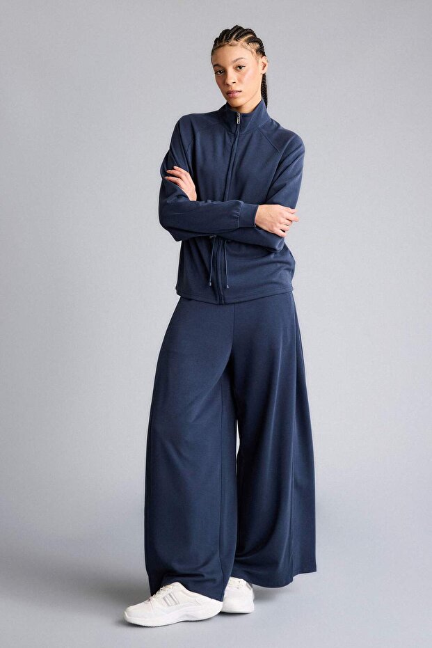 Flexible Fabric Wide Leg Pocketed Wide Leg Long Modal Sports Pants G6873Ax25Wn