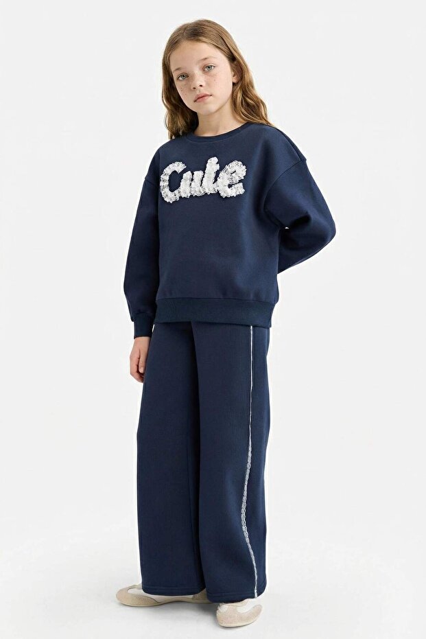Relax Fit Cotton 2-Piece Set Printed Sweatshirt Sweatpants Girls G6550A825Wn