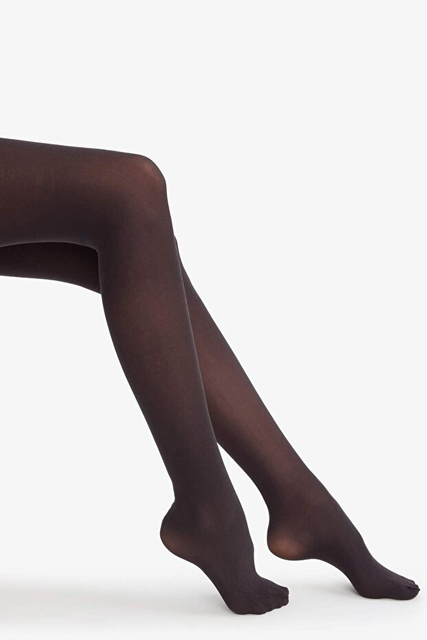 جوارب طويلة نسائية سادة من نوع Basic بسماكة 40 دينير B5873AXNS