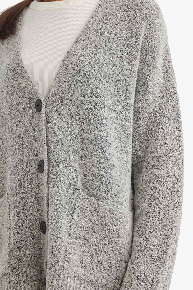 Oversıze V Yaka Hırka E8271AX25WN - 4