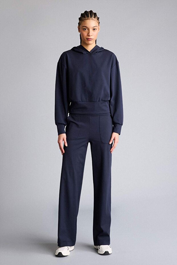 Flexible Fabric Wide Leg Pockets Wide Leg Long Sports Sweatpants G5496Ax25Wn