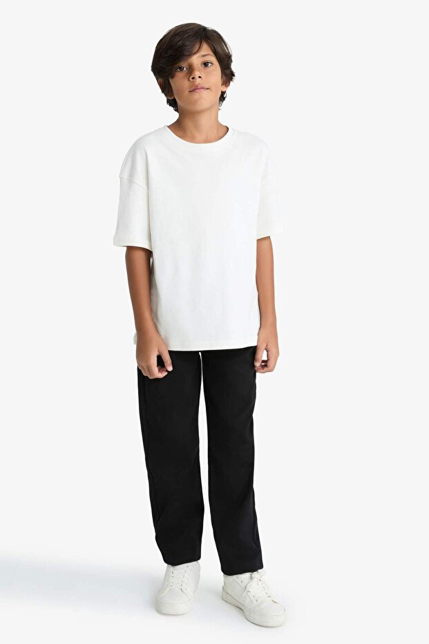 Standard Leg Plush Lined Trousers for Boys F1977A825Wn