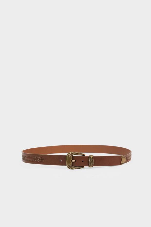 Women's Faux Leather Casual Belt F3285Axns