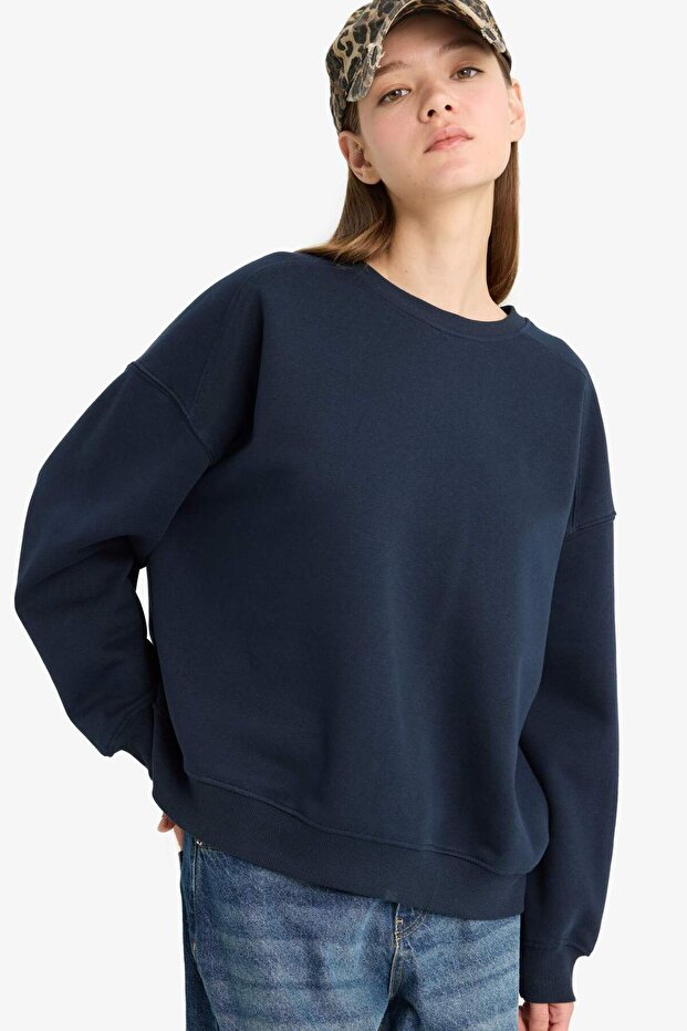 Oversıze Basıc Sweatshirt A4177AX25WN - 1