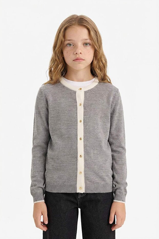 Buttoned Cardigan for Girls G5483A825Wn
