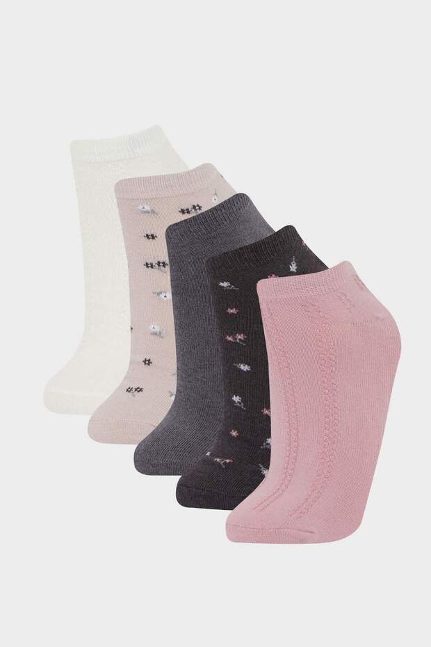 Women's 5-Pair Cotton No-Show Socks F5633AXNS